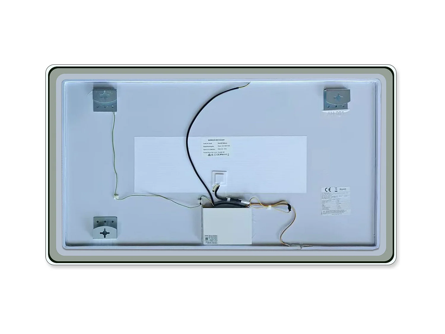 Miroir lumineux 120x70cm avec Anti-buée + 3 Couleurs + Dimmable, Miroir salle de bain