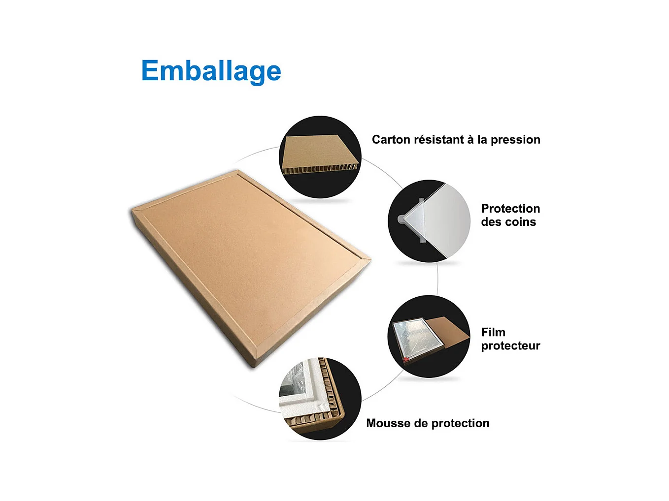 Aica Miroir lumineux avec éclairage intégré, Miroir de salle de bain avec anti-buée, Modèle double contour 90x70cm