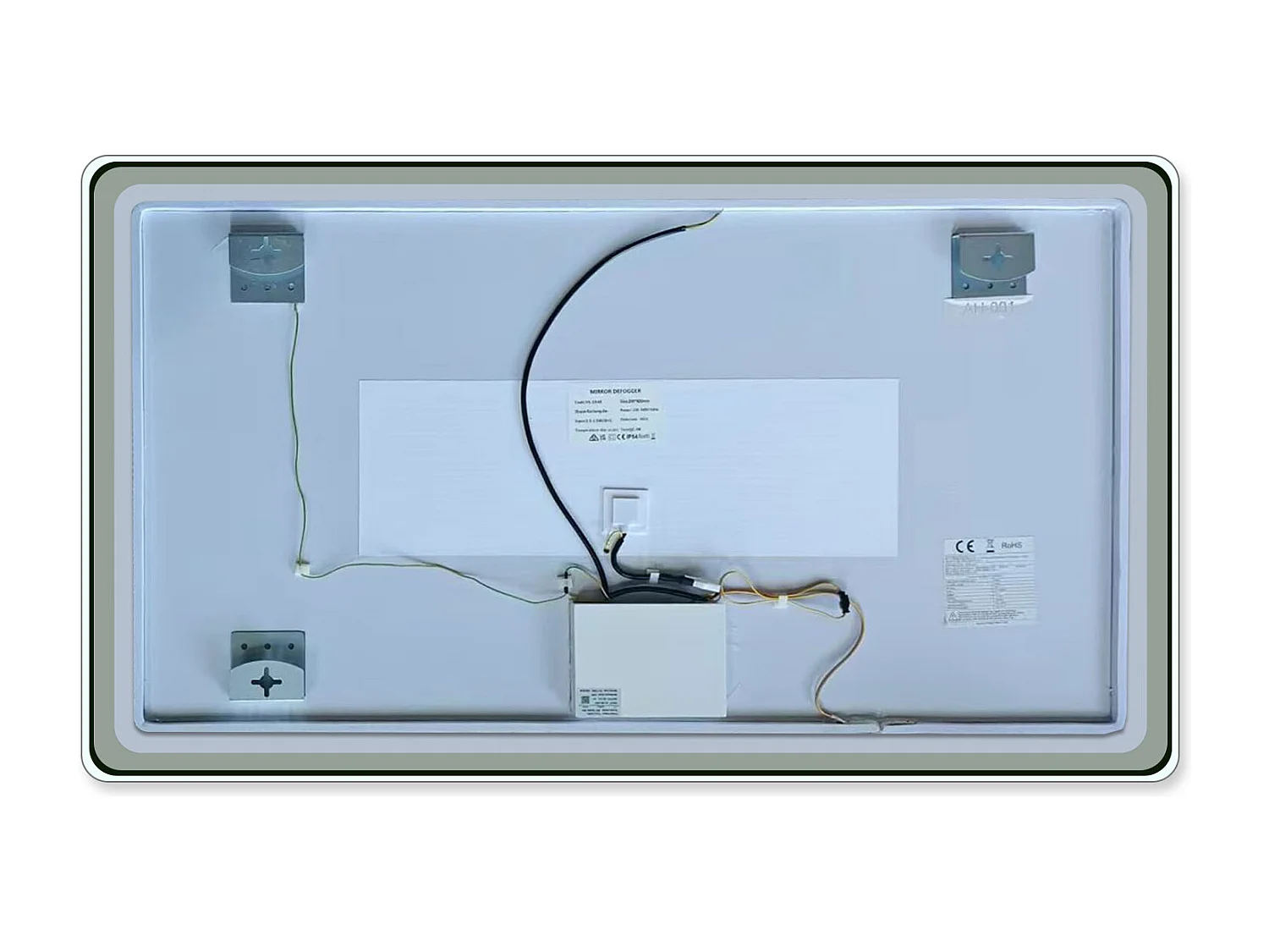 Miroir lumineux 100x60cm avec Anti-buée + 3 Couleurs + Dimmable, Miroir salle de bain
