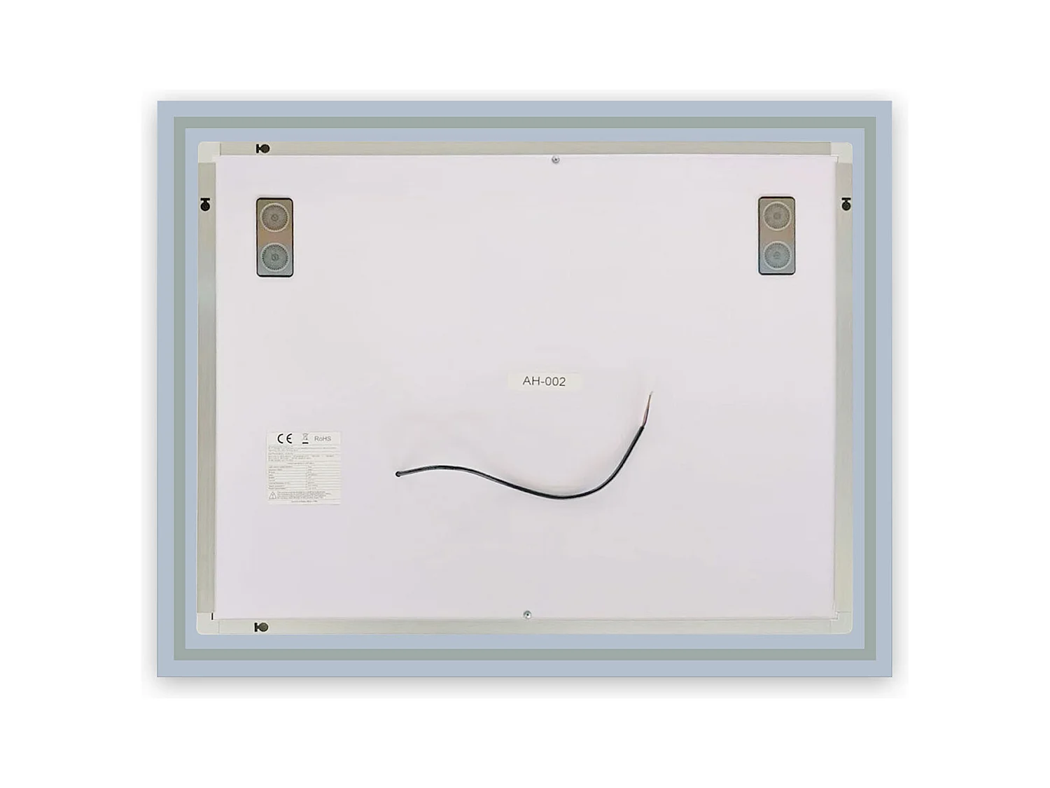 Aica Miroir Lumineux avec Bluetooth 160 x 80cm, Horloge + 3 Couleurs + Dimmable + Anti-buée + grossissant 3x，Mural Miroir Salle de Bain