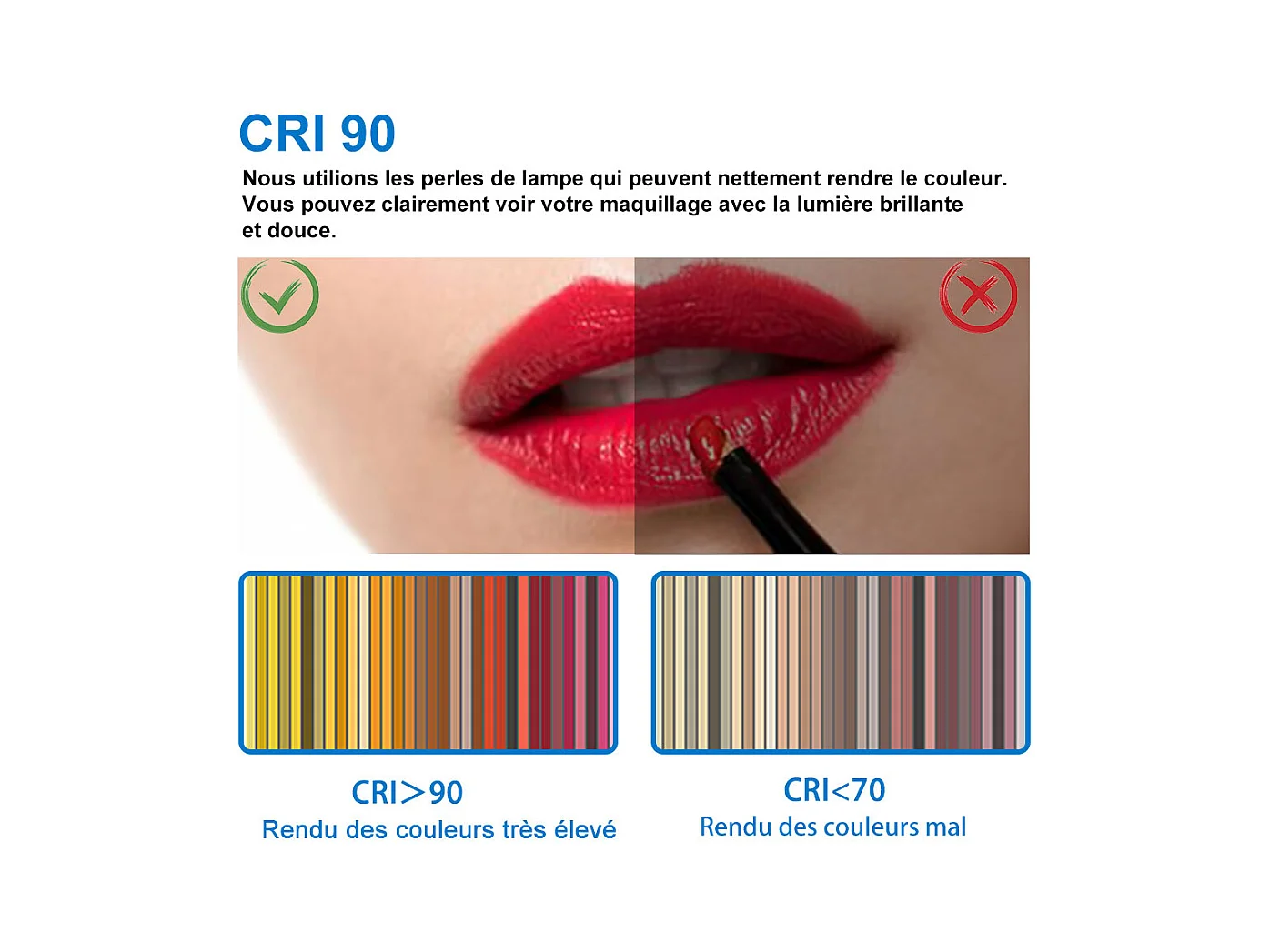 Aica Miroir lumineux avec éclairage intégré, Miroir de salle de bain avec anti-buée, Modèle double contour 100x60cm