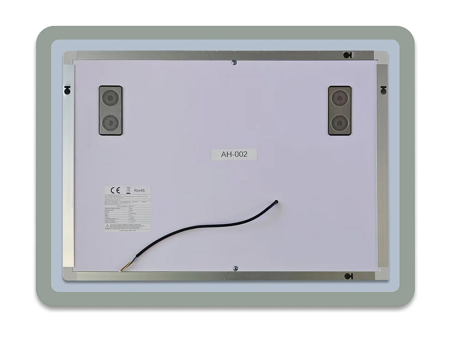 Miroir Lumineux avec Bluetooth 160 x 80cm,  Miroir de Salle de Bain LED avec 3 Couleurs + Anti-buée + grossissant 3x，Mural Miroir-Aica