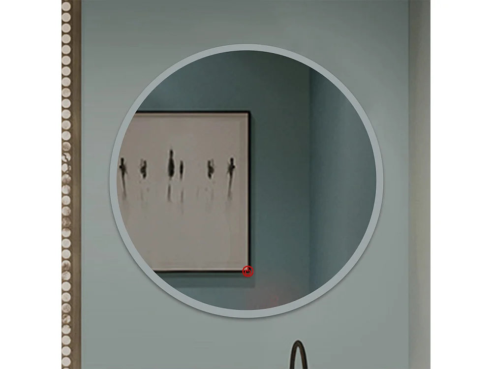 Aica Miroir lumineux avec éclairage intégré, Miroir de decoration, Miroir de salle bain Rond avec anti-buée Φ80cm Type A