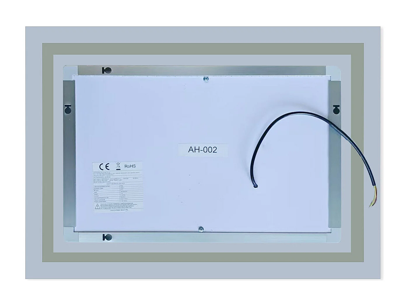 Miroir lumineux l.100 x H.60cm avec Anti-buée, Mural Miroir salle de bain - Aica