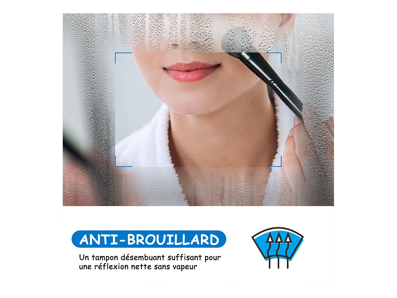 Aica Miroir lumineux avec éclairage intégré, Miroir de salle de bain Rond avec avec 2 interrupteurs, lumière réglable Φ60cm