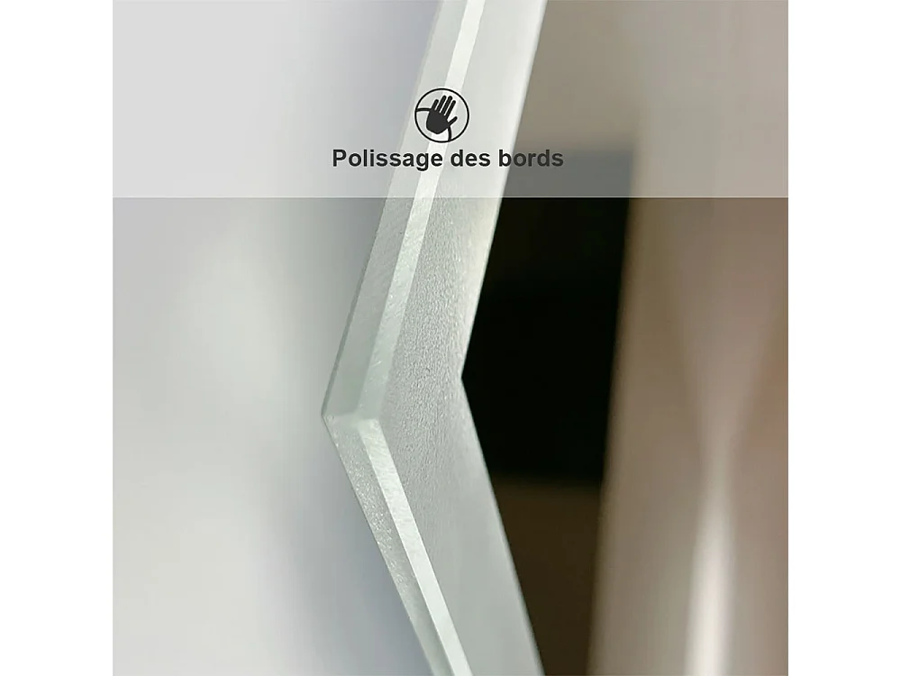 Aica Miroir Led Anti-buée 100x70cm Miroir De Salle De Bain Modèle Classique