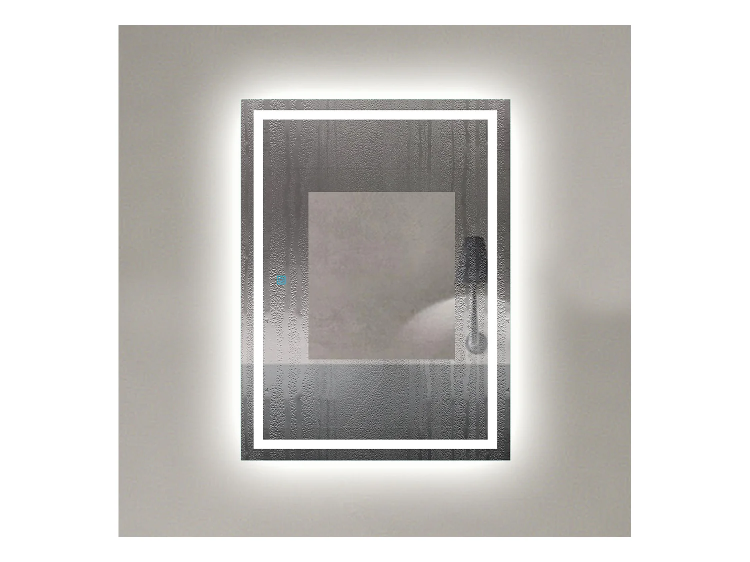 Aica Miroir Led Anti-buée 90x60cm Miroir De Salle De Bain Modèle Classique