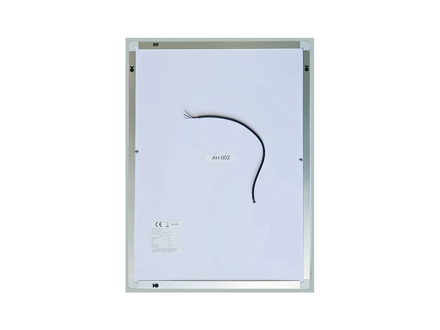 50x70cm Miroir de salle de bain, commutateur tactile, avec fonction LED et anti-buée, Modèle Baguette