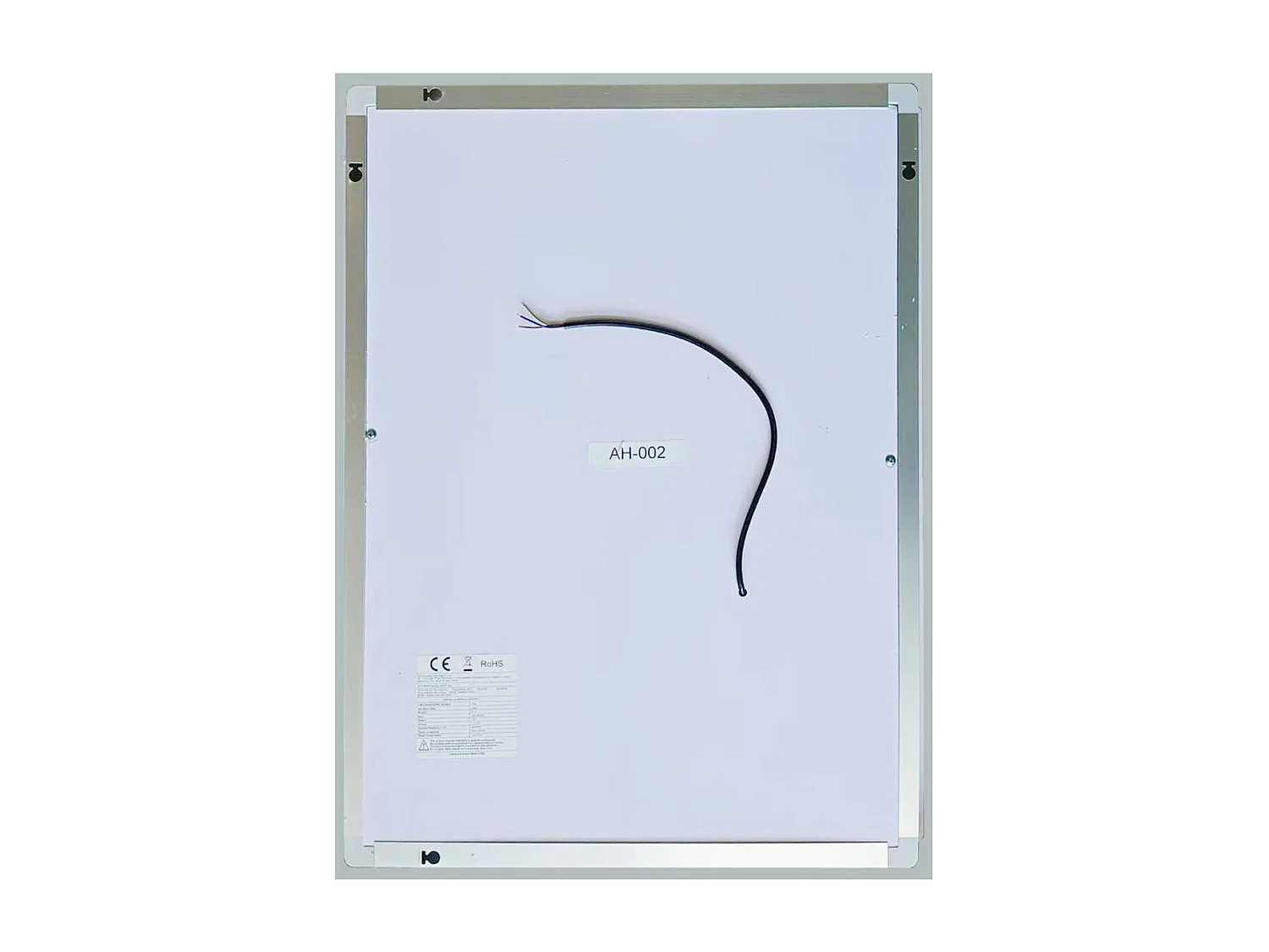 50x70cm Miroir de salle de bain, commutateur tactile, avec fonction LED et anti-buée, Modèle Baguette