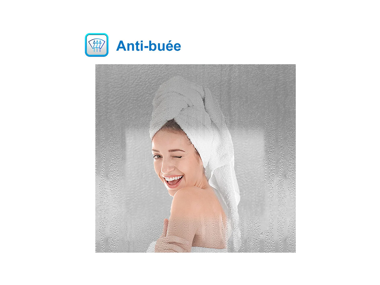 Aica Miroir de salle de bain anti-buée avec Bluetooth, Miroir lumière réglable avec éclairage intégré 70x50cm