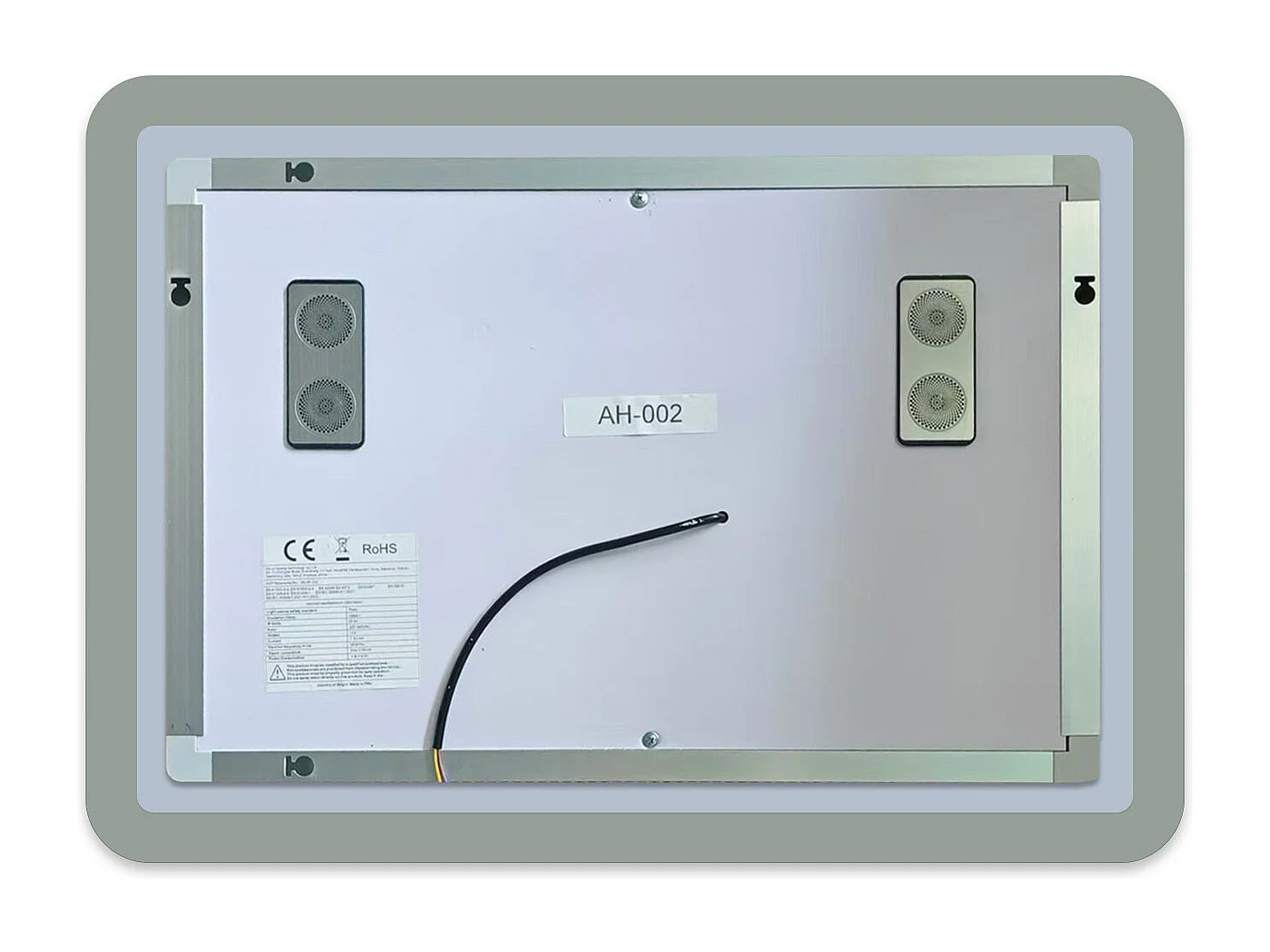 Aica Miroir de salle de bain anti-buée avec Bluetooth, Miroir lumière réglable avec éclairage intégré 70x50cm