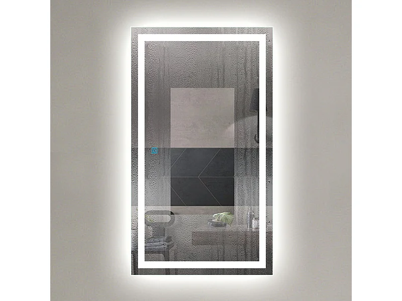 Aica Miroir Led Anti-buée 160x80cm Miroir De Salle De Bain Modèle Classique