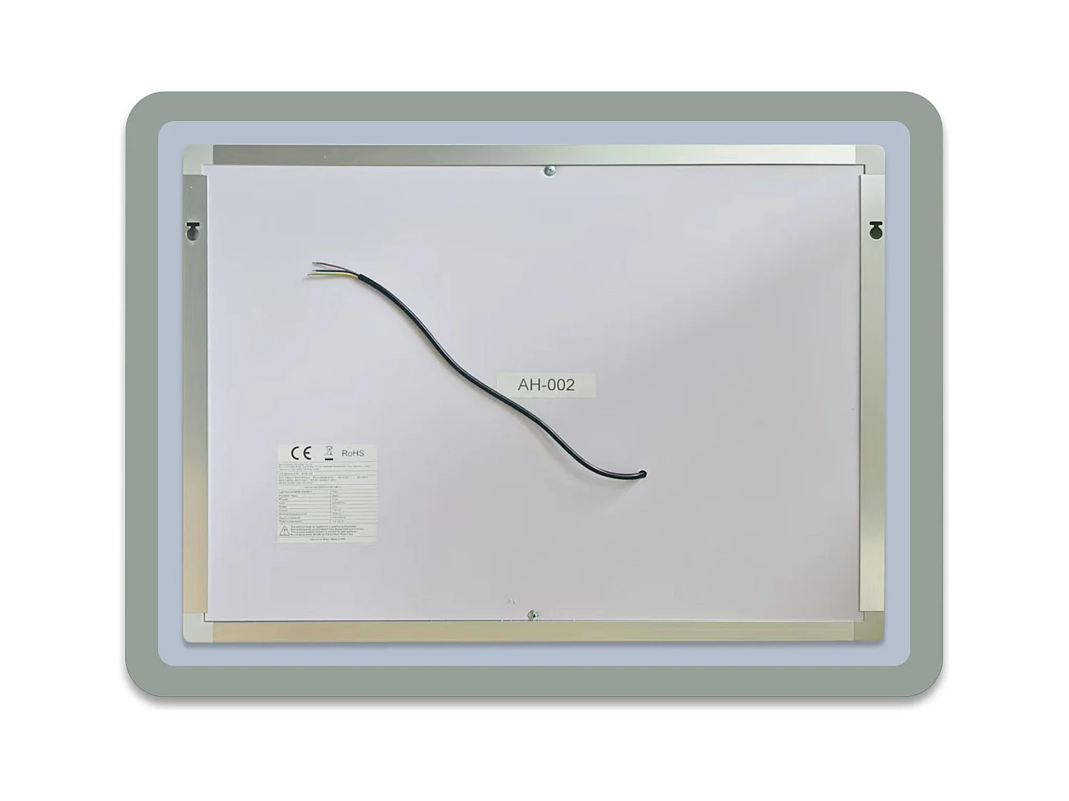 Aica Miroir Lumineux à LED Réglable 100x60cm, Miroir de salle de bain + antibuée + Miroir grossissant + Horloge numérique + 3 température de couleur