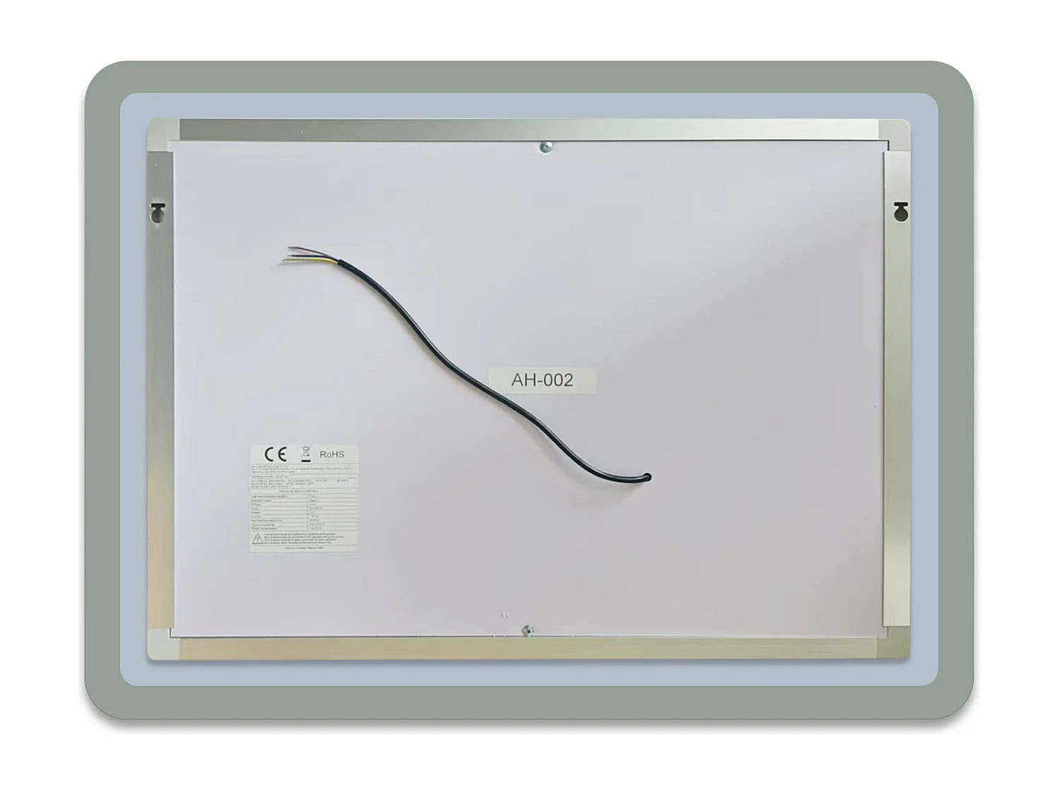 Aica Miroir Lumineux à LED Réglable 100x60cm, Miroir de salle de bain + antibuée + Miroir grossissant + Horloge numérique + 3 température de couleur