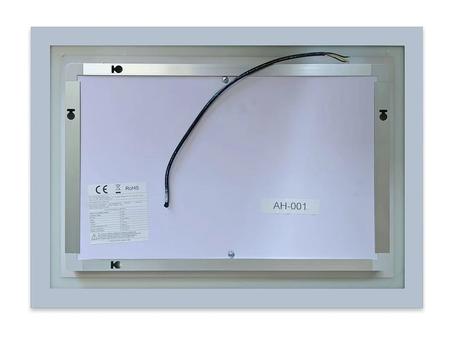 Miroir lumineux l.100 x H.60cm avec Anti-buée + 3 Couleurs + Dimmable, Mural Miroir Lumineux