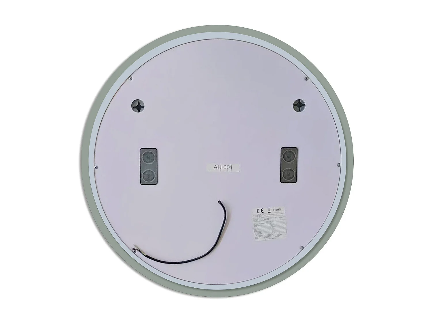 Aica Miroir de Salle de Bain LED Rond 60cm avec Bluetooth + Anti-buée + 3 Couleurs + Dimmable, Mural Miroir Lumineux