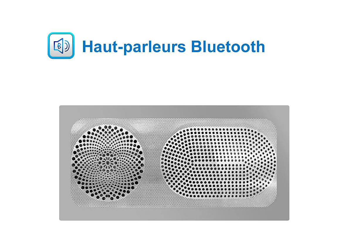 Aica Miroir Lumineux à LED Réglable Intelligent 80x60cm, Miroir de salle de bain avec éclairage intégré + antibuée + Miroir grossissant + Bluetooth