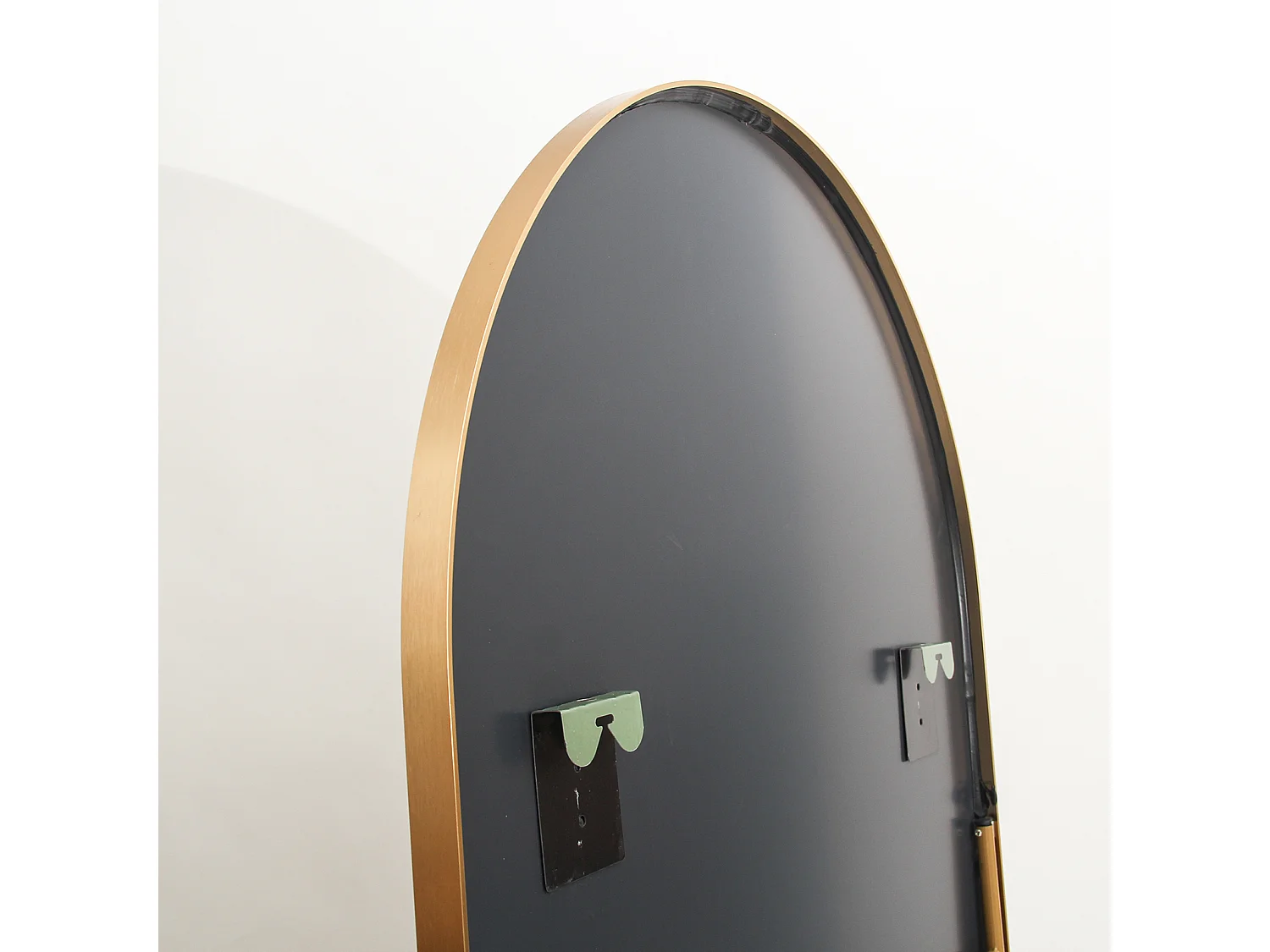 Miroir sur pied - Cadre en métal - 180 x 80 cm - arc - pour salon ou dressing - Or