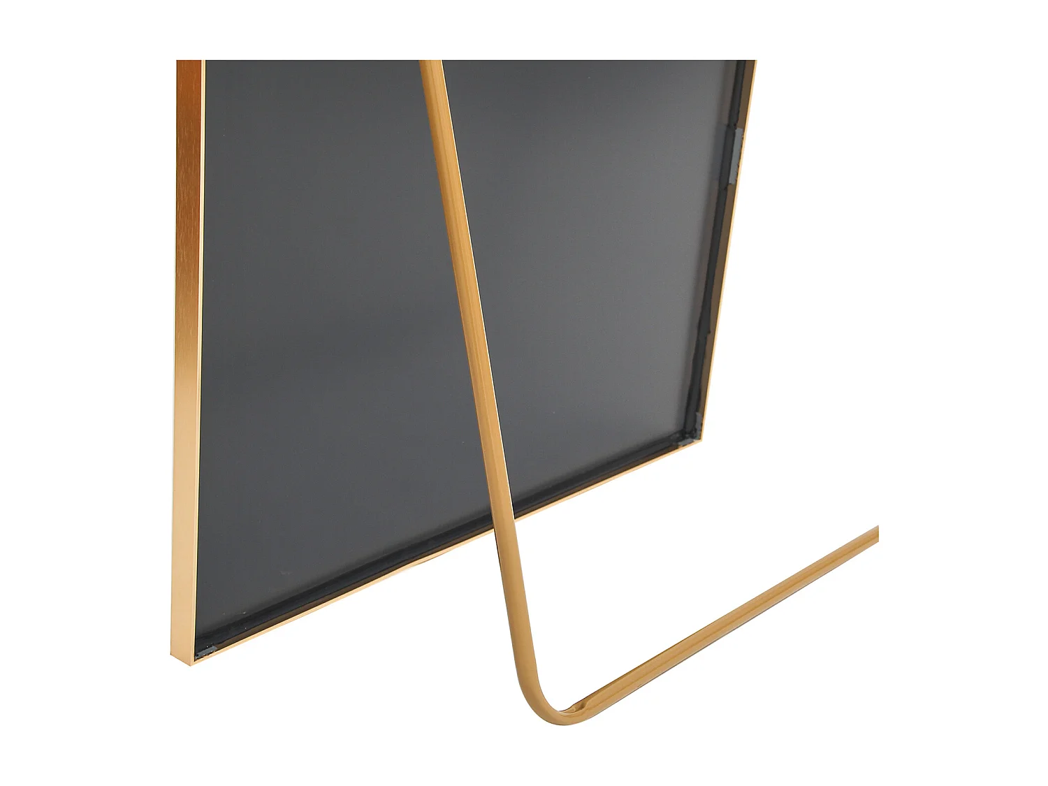 Miroir sur pied - Cadre en métal - 180 x 80 cm - arc - pour salon ou dressing - Or