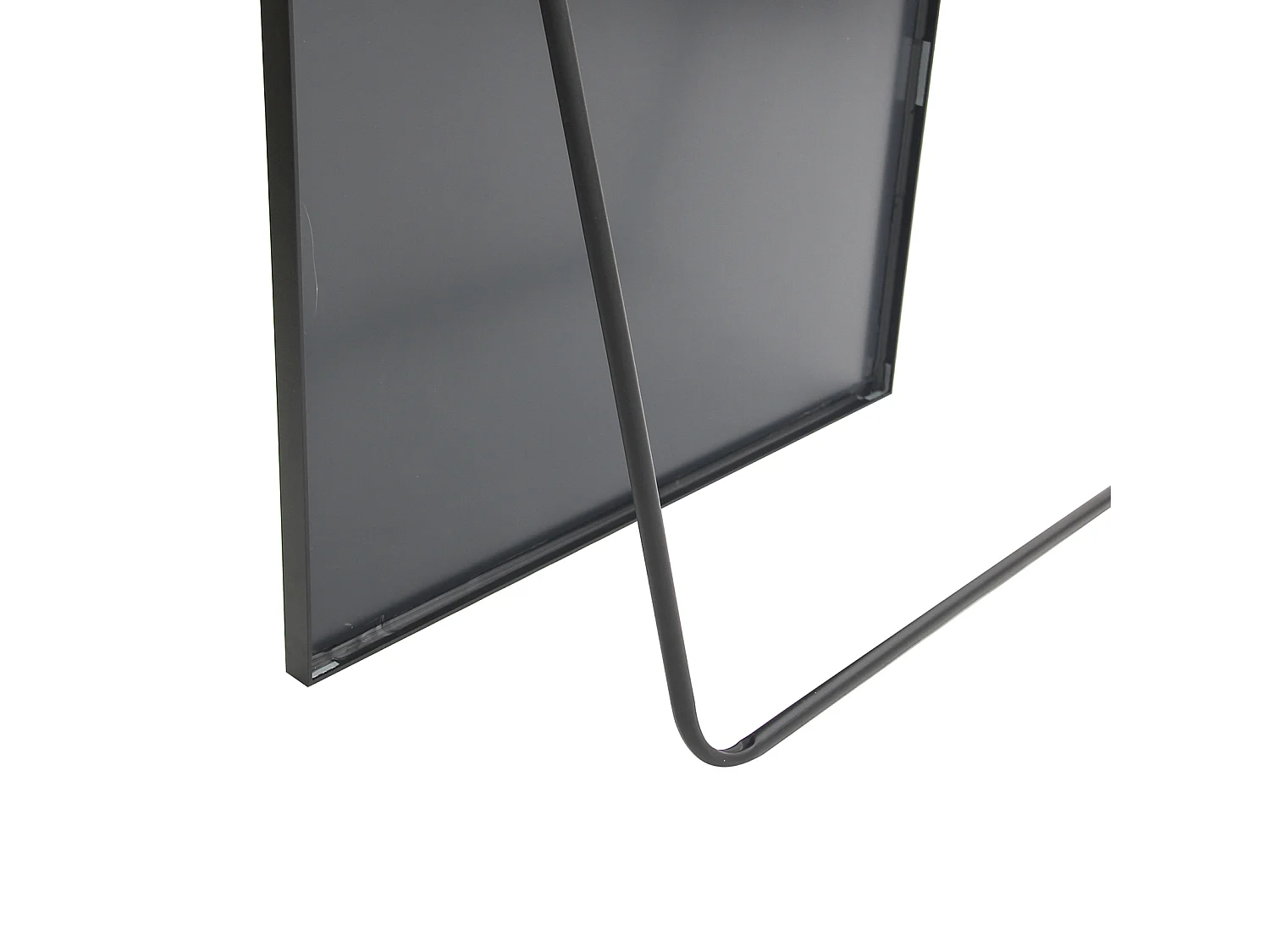 Miroir sur pied - Cadre en métal - 180 x 80 cm - arc - pour salon ou dressing - noir