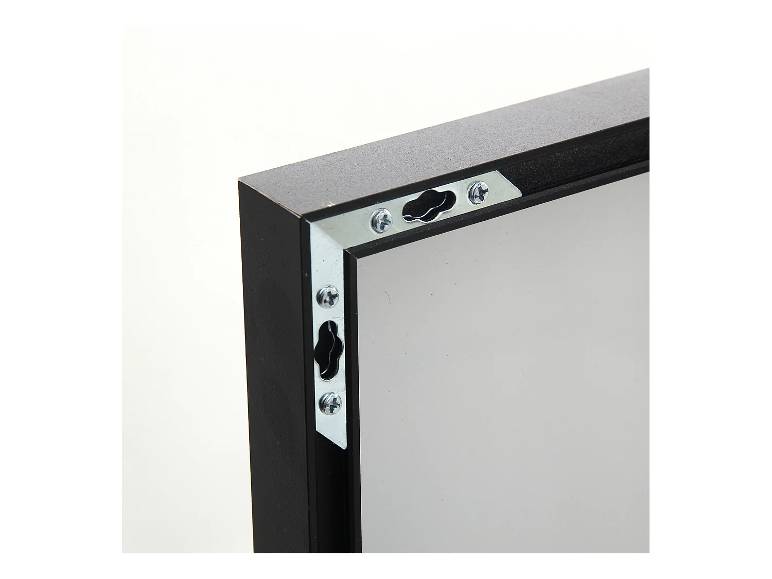 Miroir pleine longueur incassable, 165x60cm,Miroir sur pied suspendu ou appuyé contre le mur, Miroir de sol avec support, Noir