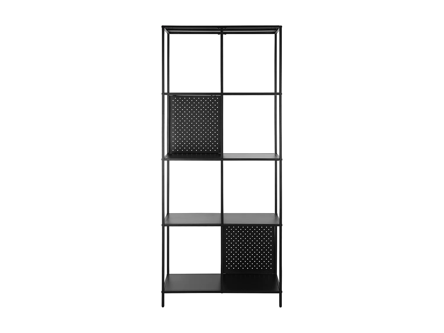 Charleston|Bibliothèque avec cadre en métal noir