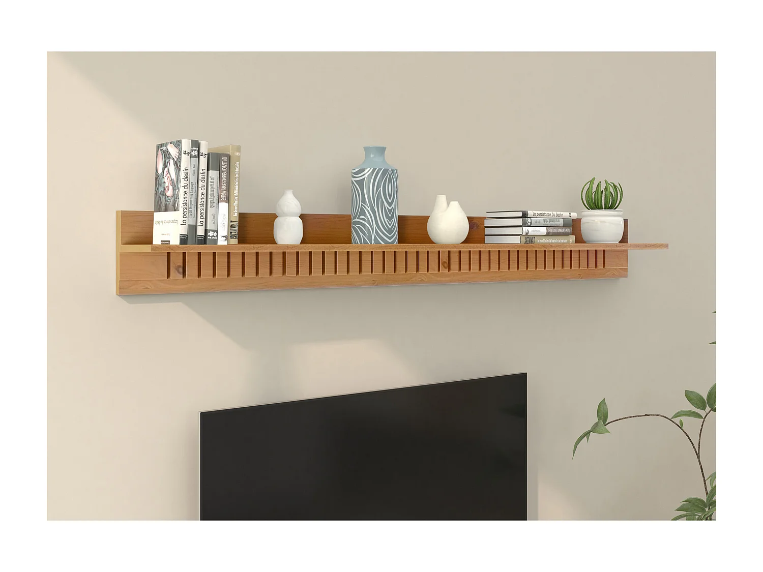 Lisa | Etagère murale en bois de pin 130 cm