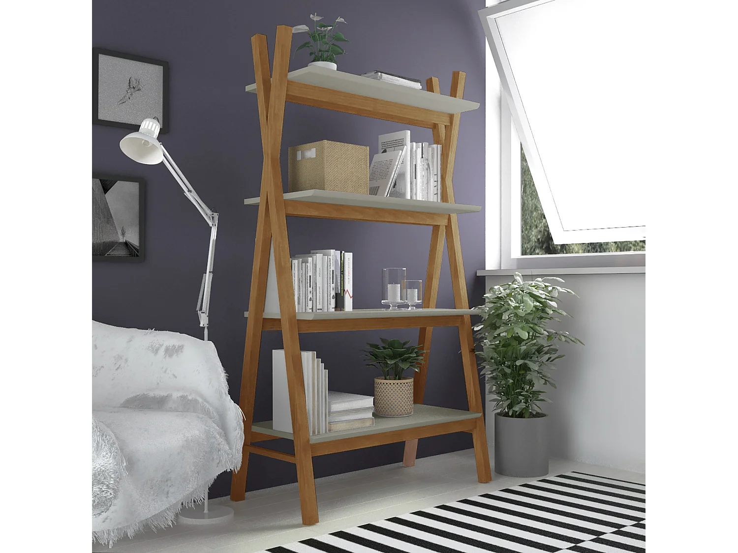 Anton|Bibliothèque en chêne blanc