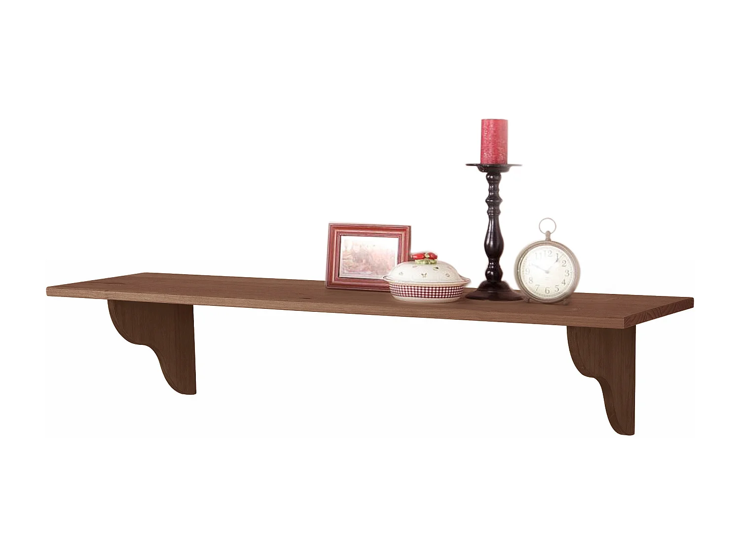 Mexico | Etagère murale en pin couleur bois foncé 120 cm