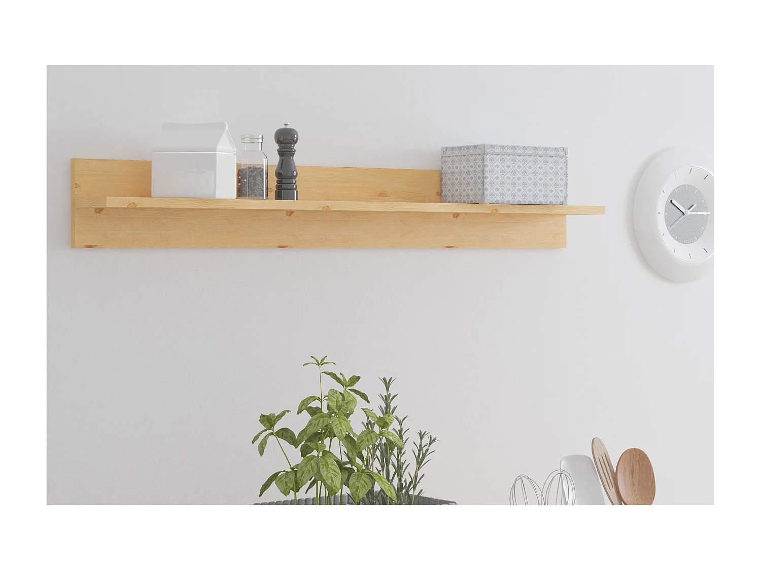 Alby | Etagère murale en pin 100 cm