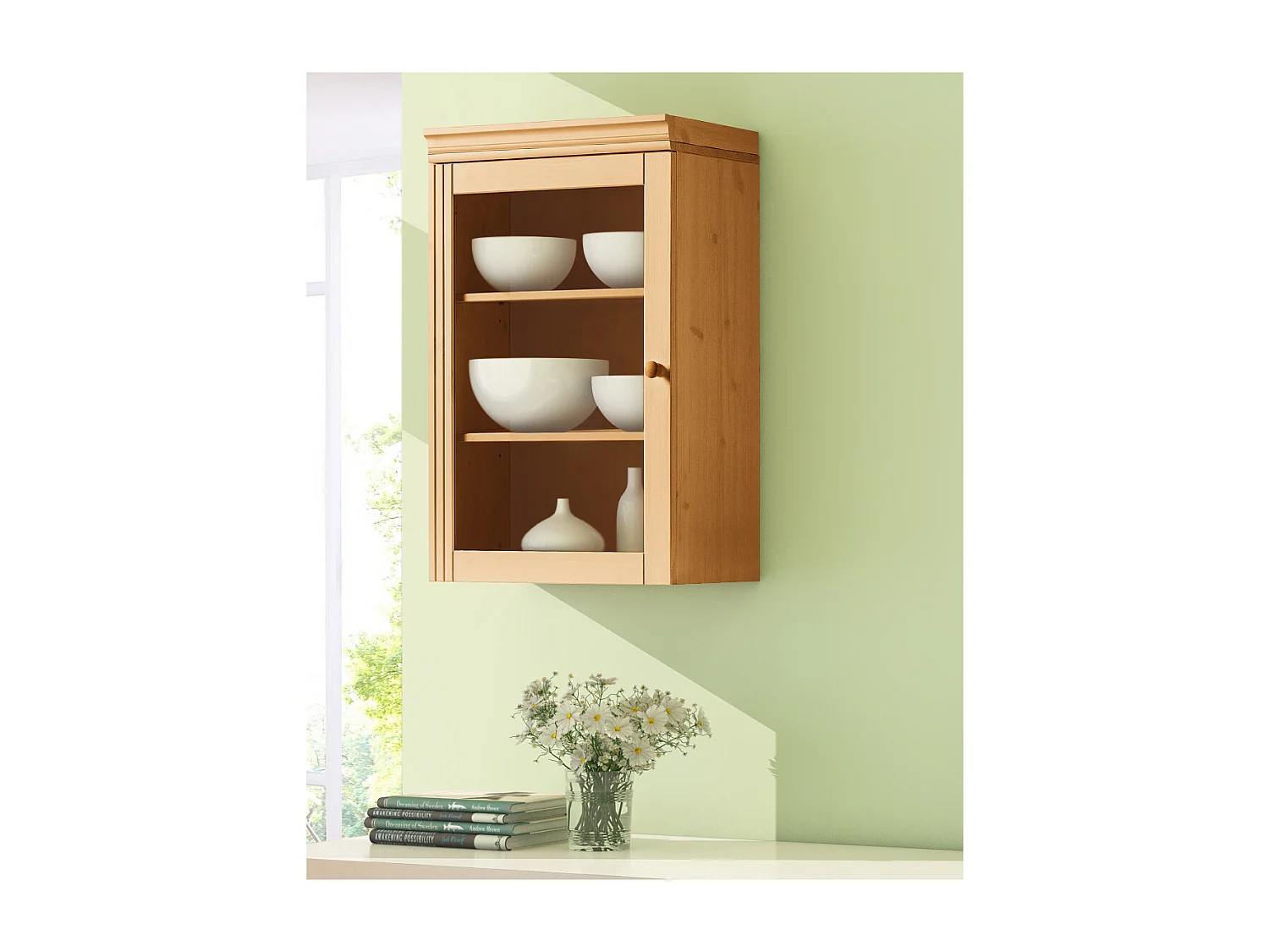 Anita | Armoire murale en pin marron