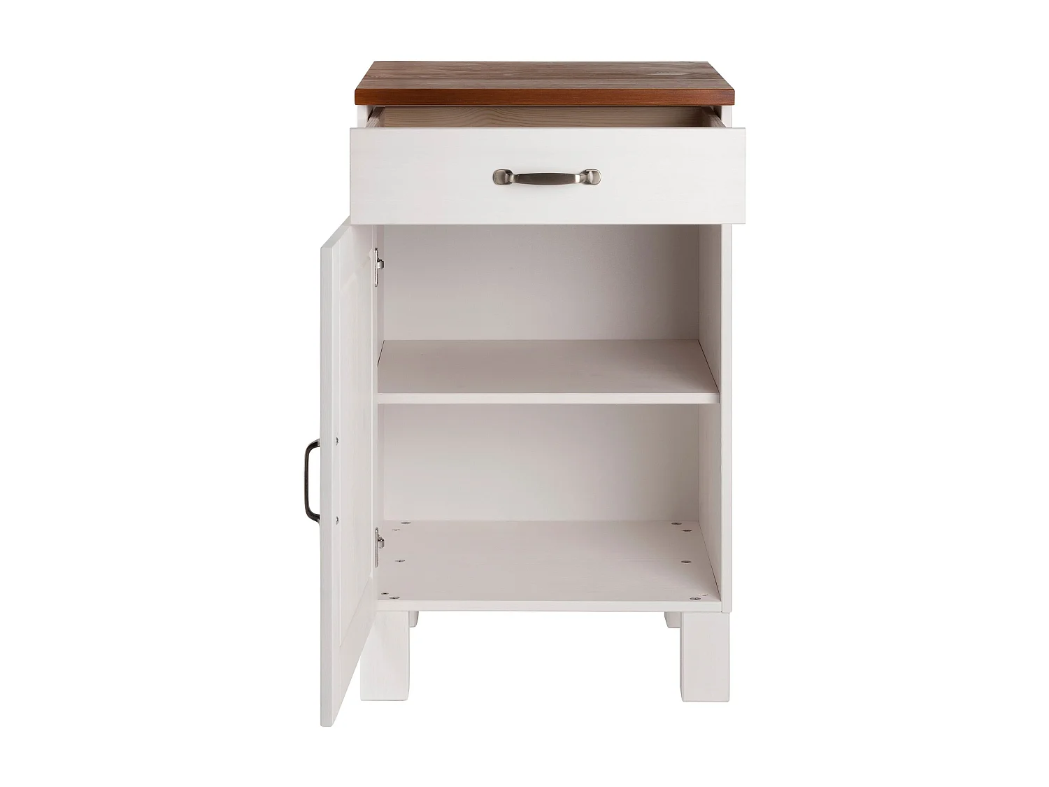 Alby | Meuble de cuisine avec une porte et un tiroir en bois de pin