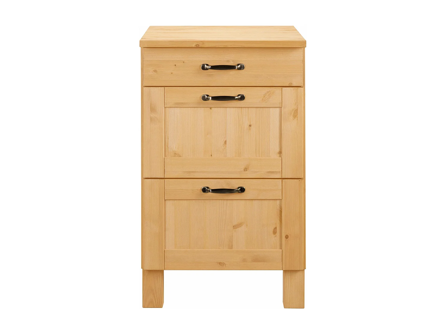 Alby | Meuble de cuisine en pin à trois tiroirs