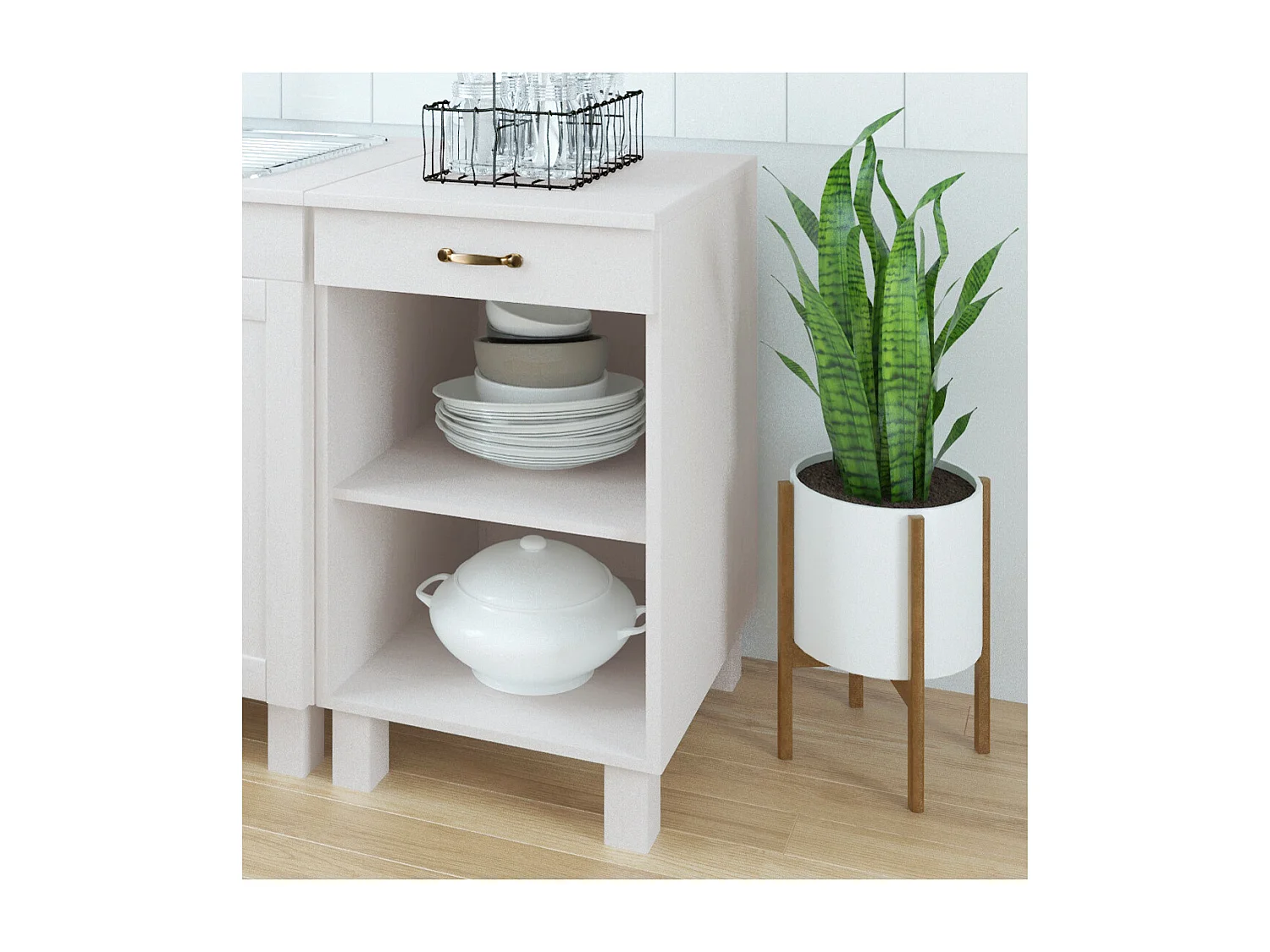 Alby | 60 cm Meuble de cuisine avec tiroir en pin