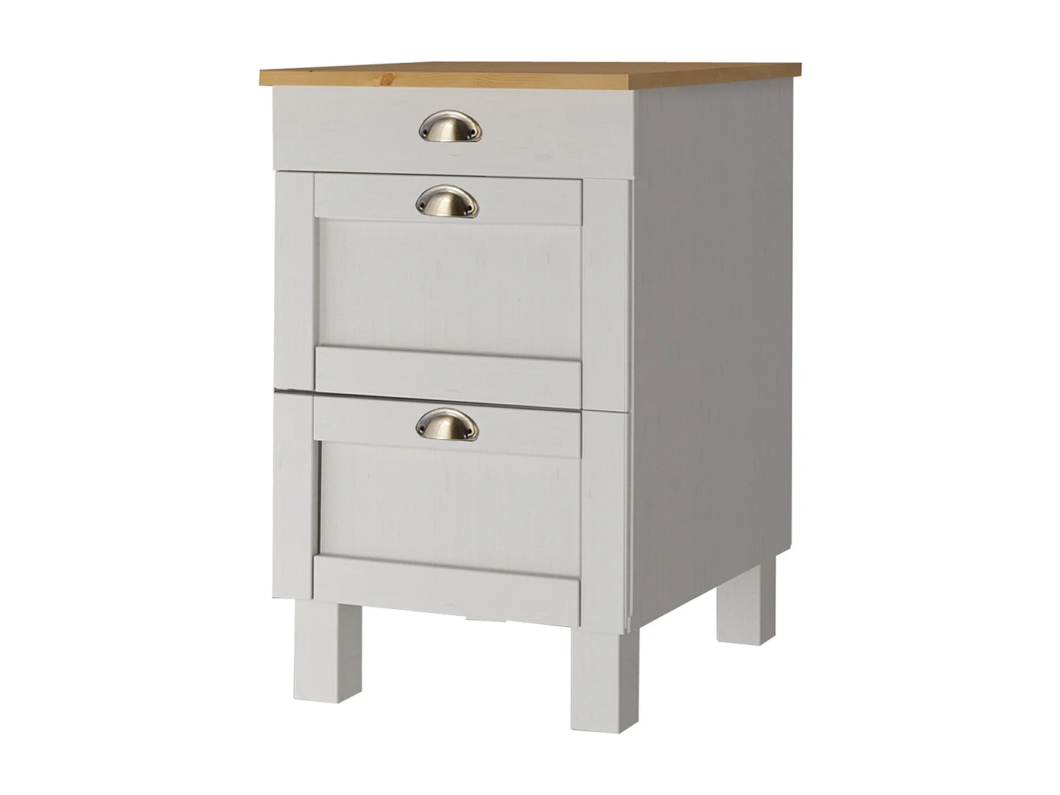 Toscana | Meuble de cuisine en pin à trois tiroirs