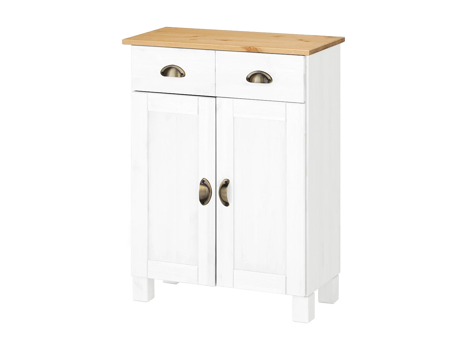 Toscana | Armoire en bois de pin avec deux portes et un tiroir