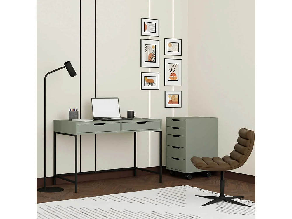 Bureau avec tiroirs en aggloméré Working Bureau et caisson