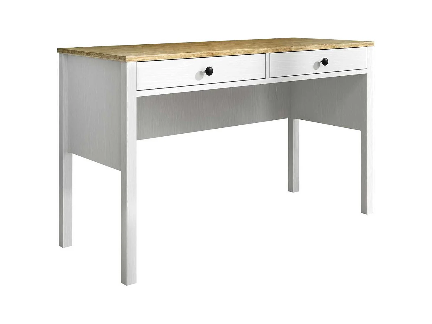 Bureau avec rangements en aggloméré Frannie 2 Tiroirs