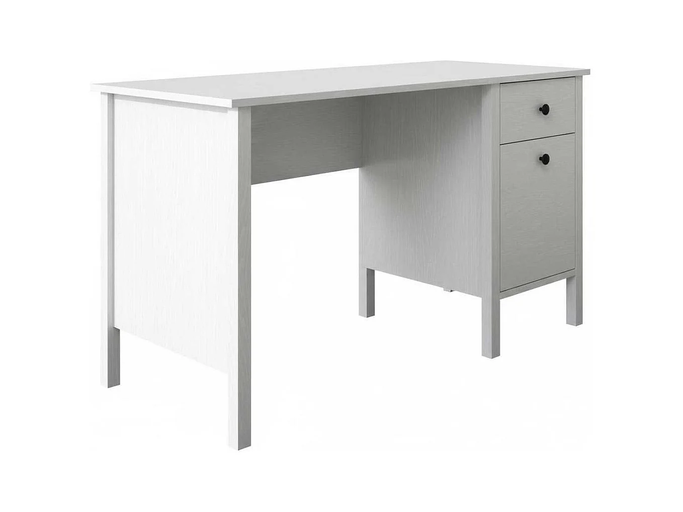 Bureau avec rangements en aggloméré Frannie 1 placard et 1 tiroir