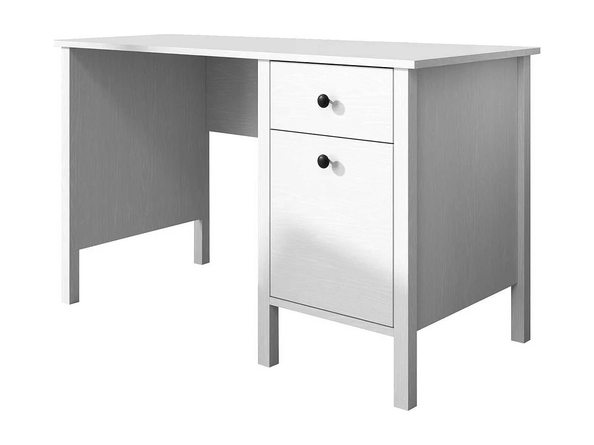 Bureau avec rangements en aggloméré Frannie 1 placard et 1 tiroir