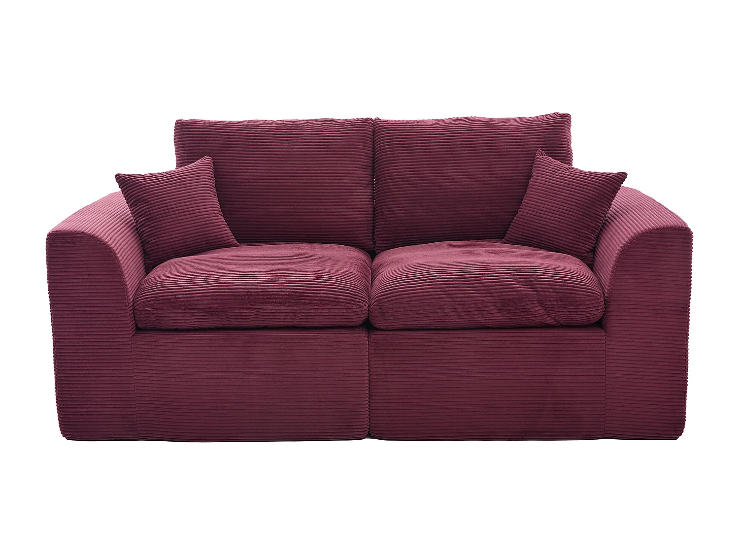 Câlin - Canapé 1 Places Modulable - Canapés d'Appoint en Velours Côtelé - 2 Coussins Ergonomiques Inclus - Ensemble Salon Modulable pour Salle de Séjour