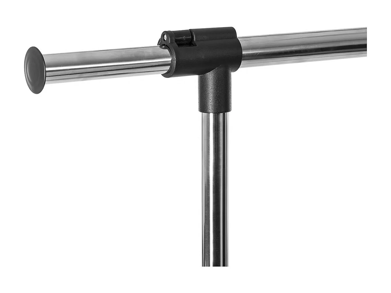 Portant à vêtements simple à roulettes extensible en acier inoxydable - Longueur 120,5 x largeur 42,5 x Hauteur 156,5 cm