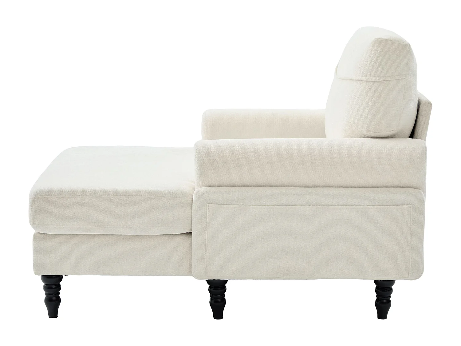 Relaxzetel 1 Zitplaats in Chenille - Omhullende Rugleuning - Extra Diepe Zitting van 100 cm - Structuur tot 250 kg - Ideaal voor de Woonkamer, Kantoor en Balkon - M