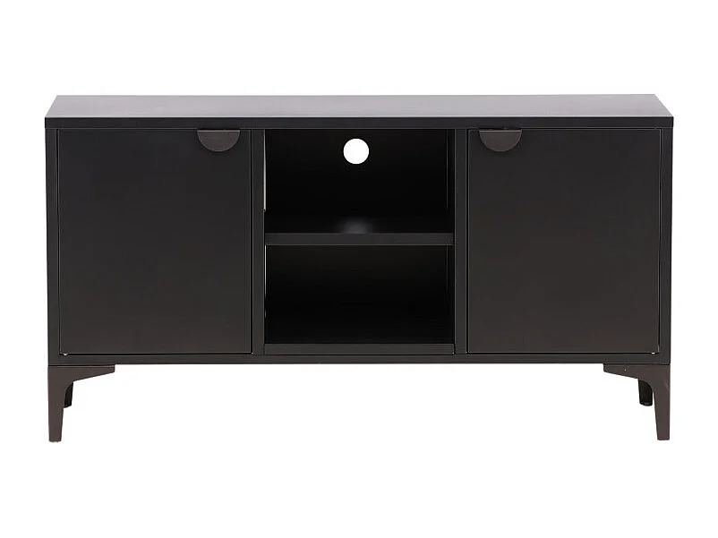 Meuble TV 2 Portes "Piring" 120cm Noir
