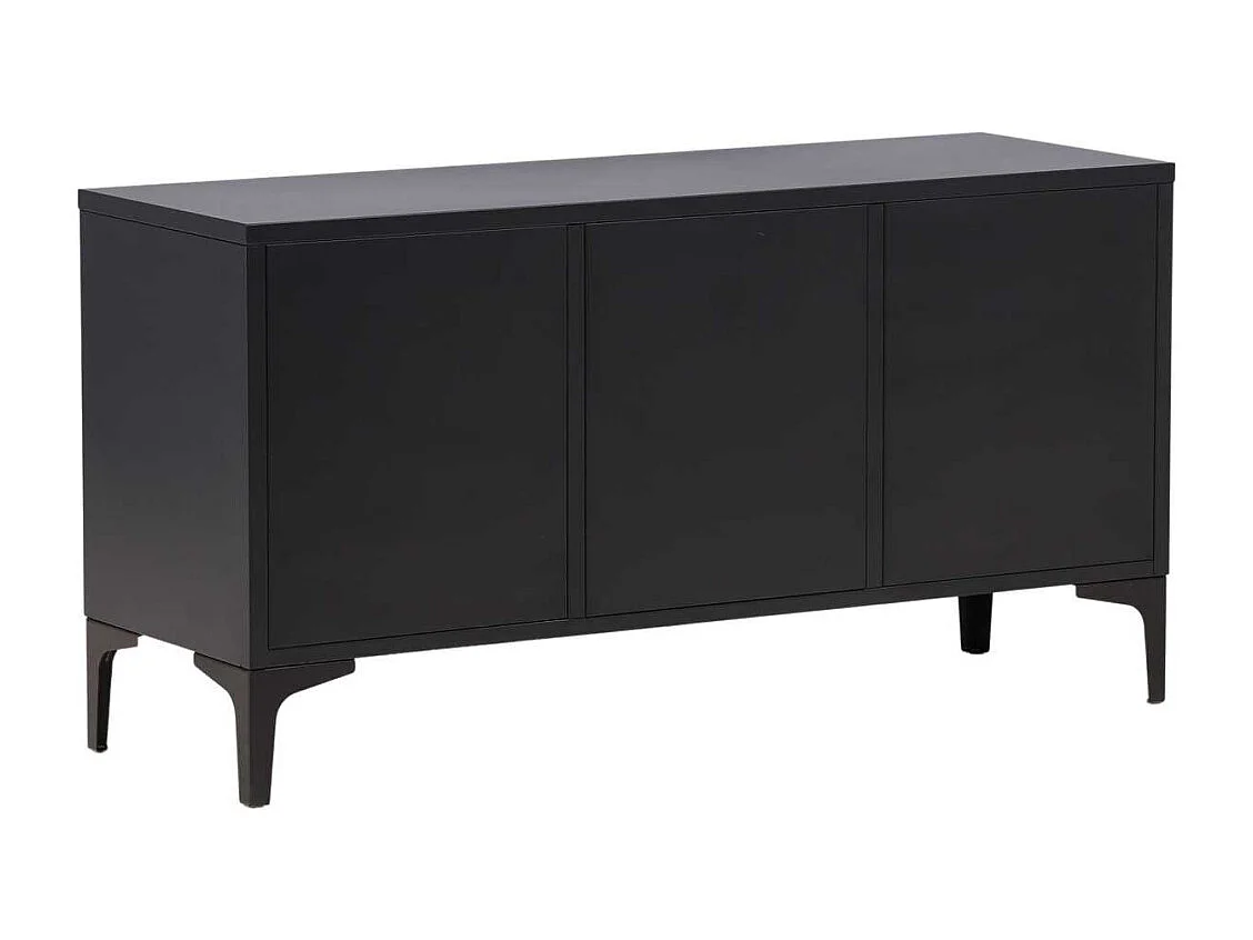 Meuble TV 2 Portes "Piring" 120cm Noir