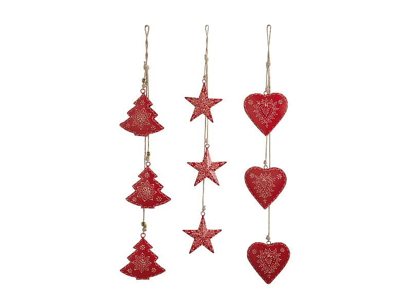 Suspension de Noël en métal Lot de 3