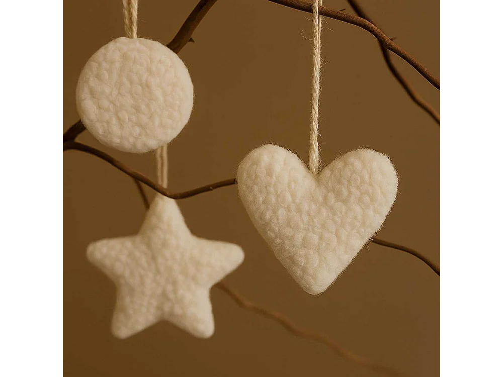 Ensemble de 3 décorations à suspendre Lu Set