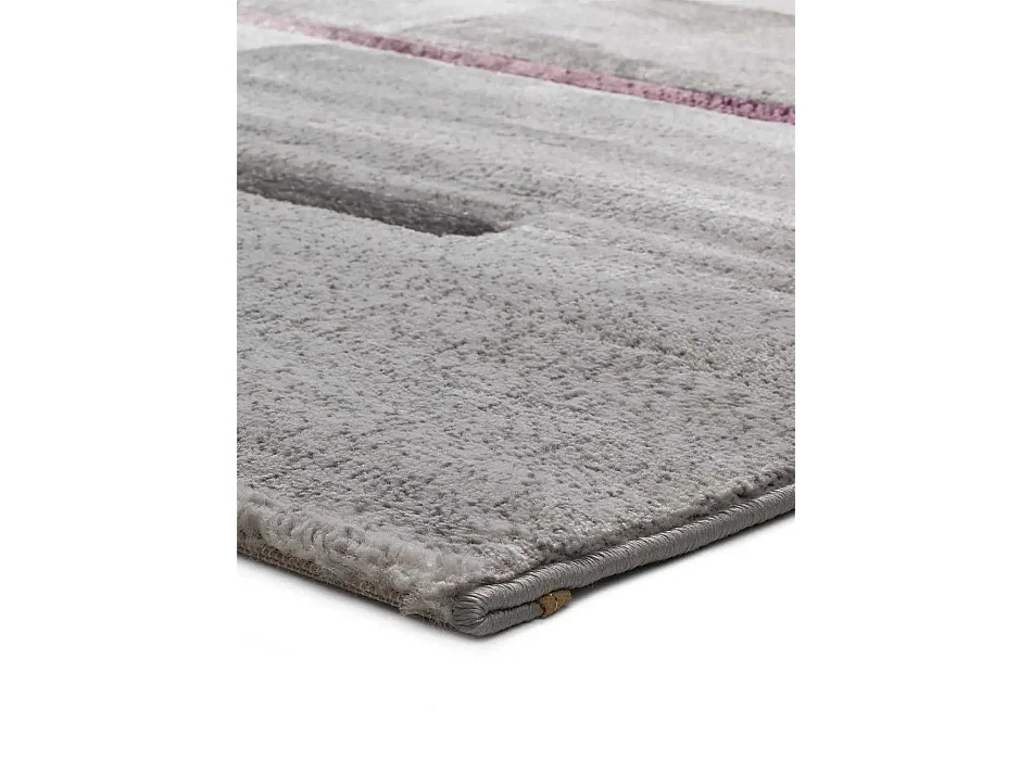 Tappeto interno - geometrico - lilla / grigio - 80 x 150 cm - DETROIT