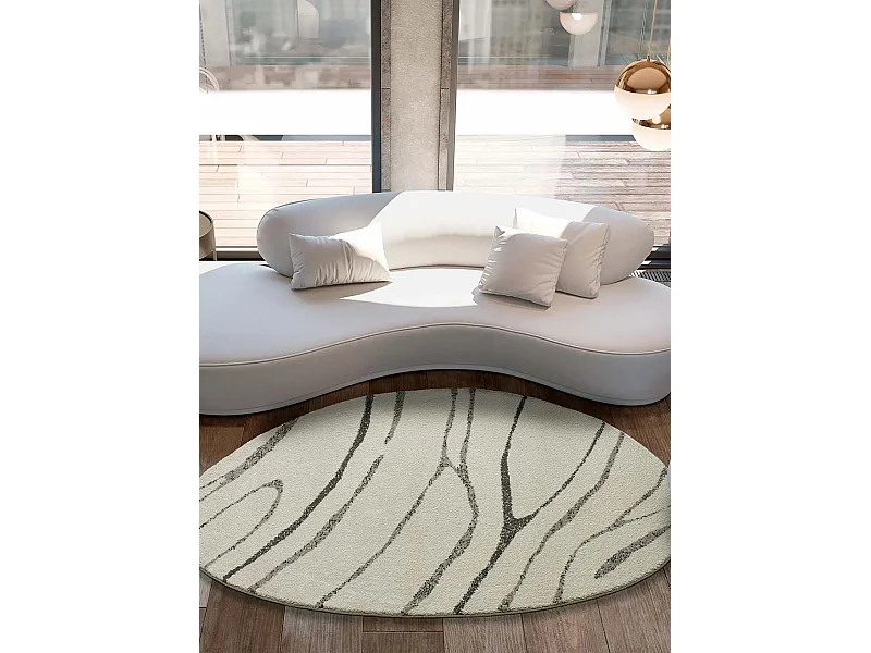 Tapis intérieur - abstrait - blanc - 194 x 290 cm - NIAMEY