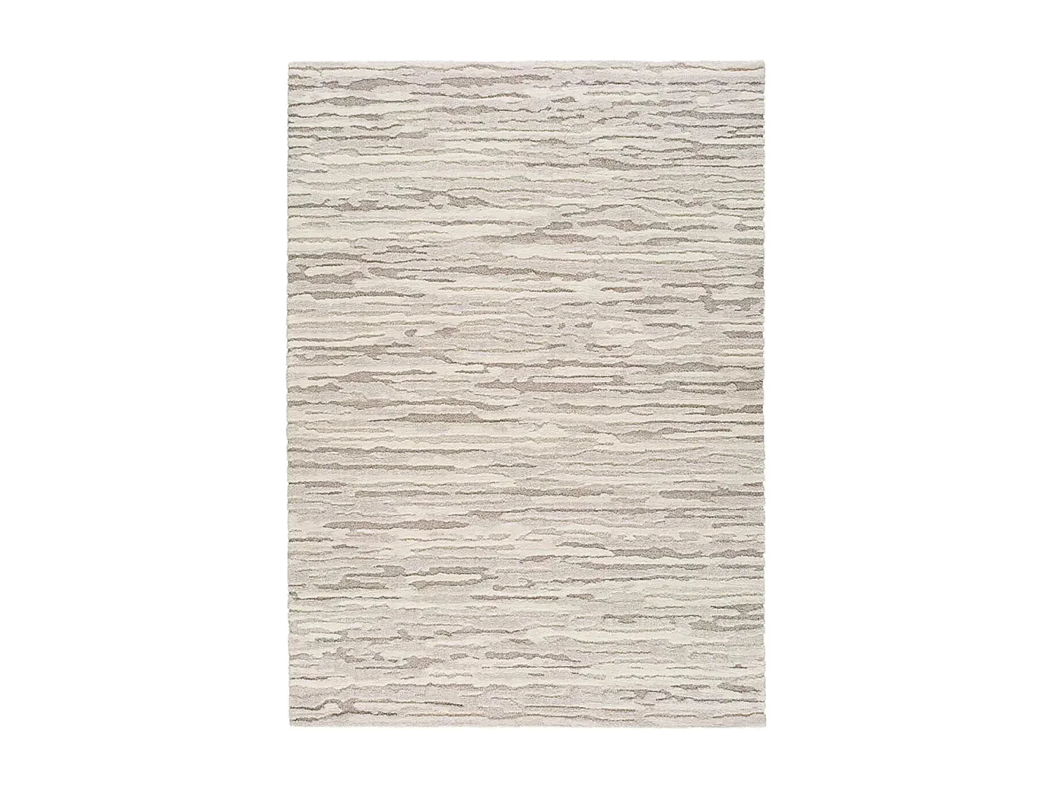 Kurzflorteppich - abstrakt mit Relief - beige - 160x230 cm - YEN